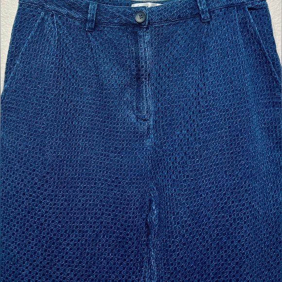 Áwet Blue Indigo-dyed Woven Wide-Leg Trousers - Size 32 (Women’s) - Picture 2 of 4